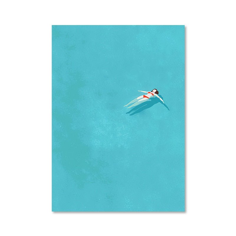 'Alone Girl' Minimalist Canvas Print Poster - The House Of BLOC