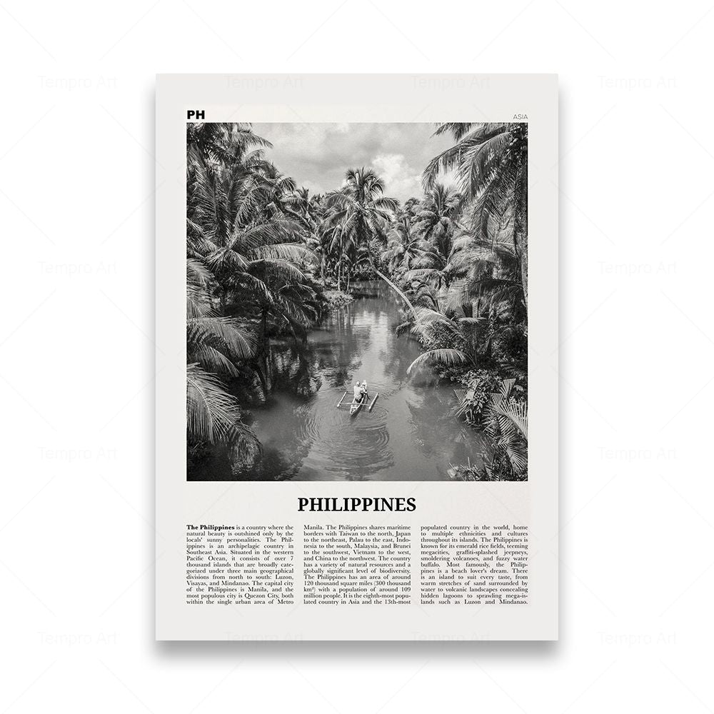 Monochrome Landscape Travel Poster - The House Of BLOC