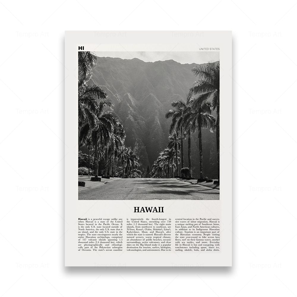 Monochrome Landscape Travel Poster - The House Of BLOC