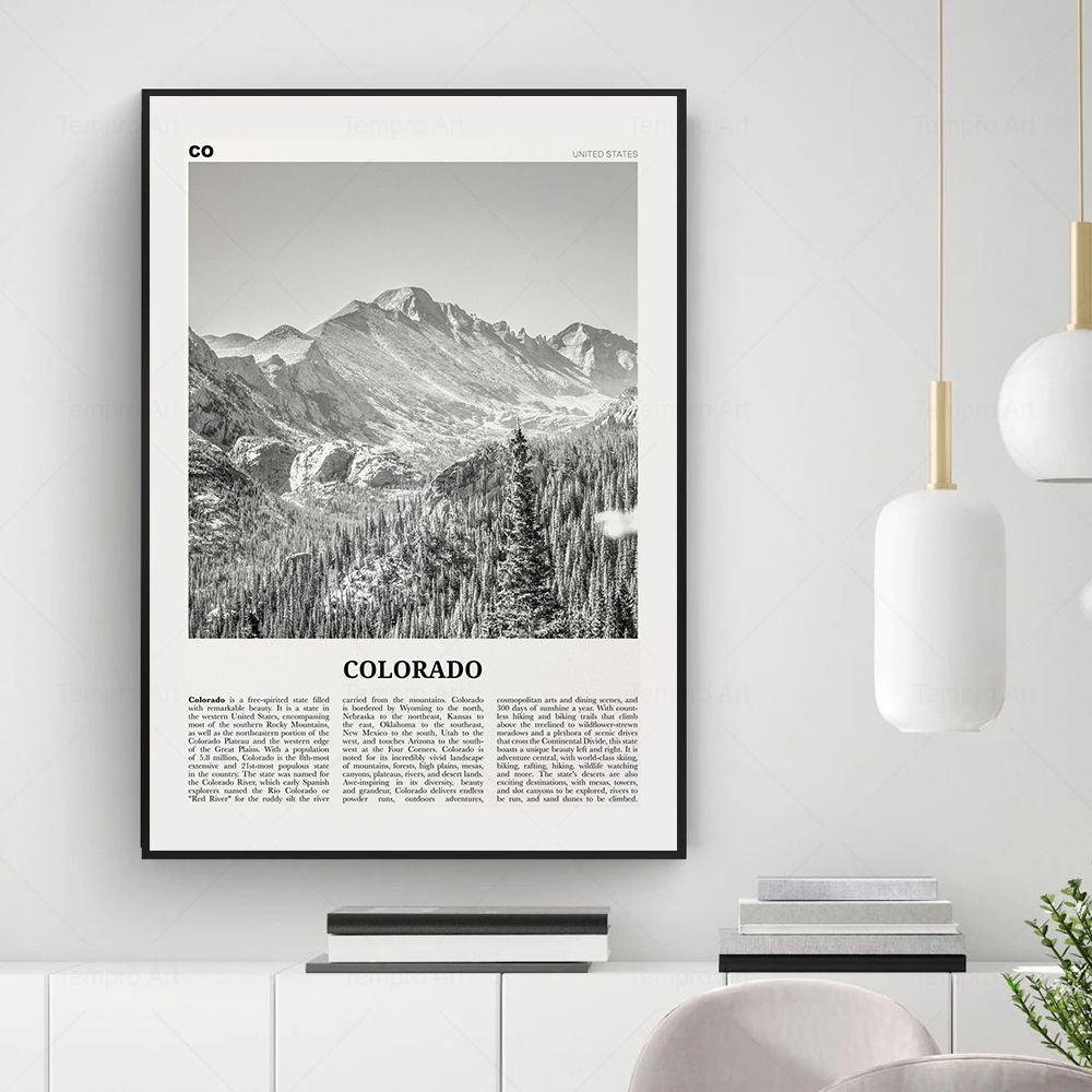 Monochrome Landscape Travel Poster - The House Of BLOC