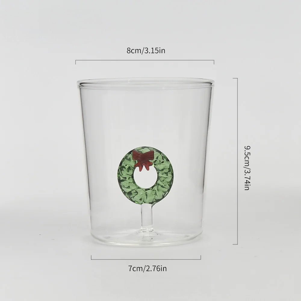 3D Christmas Themed Glass - The House Of BLOC