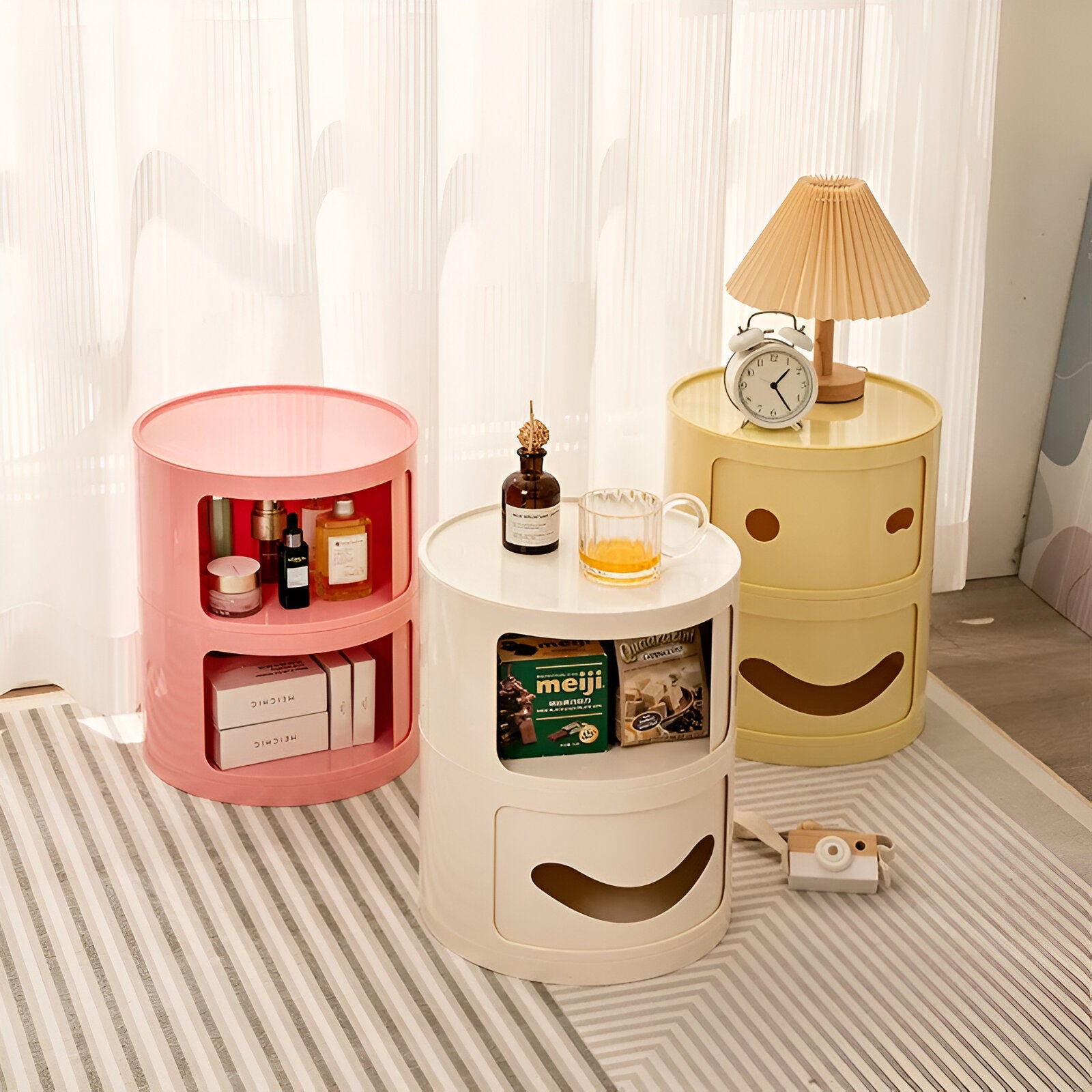 Colourful Pastel Bedroom Storage Table