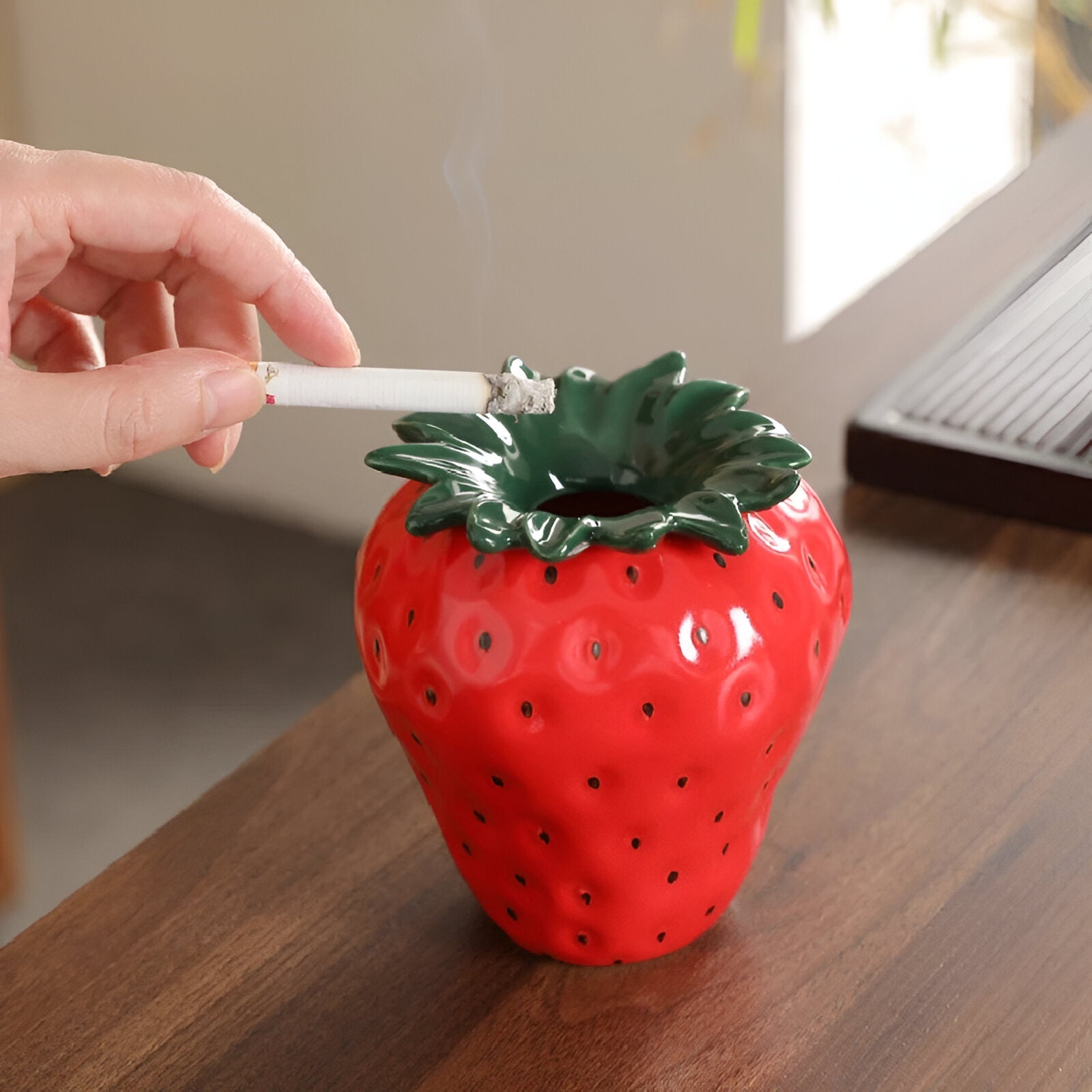 Ceramic Strawberry Shape Ashtray