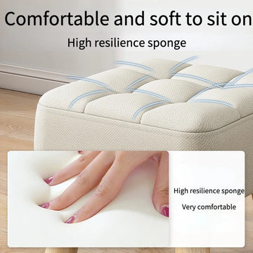 Retro Pastel Coloured Padded Ottoman Stool