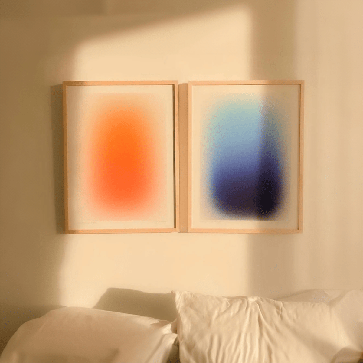 Abstract Dizzy Blue & Orange Canvas Print - The House Of BLOC