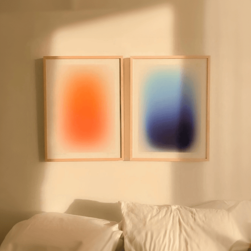 Abstract Dizzy Blue & Orange Canvas Print - The House Of BLOC