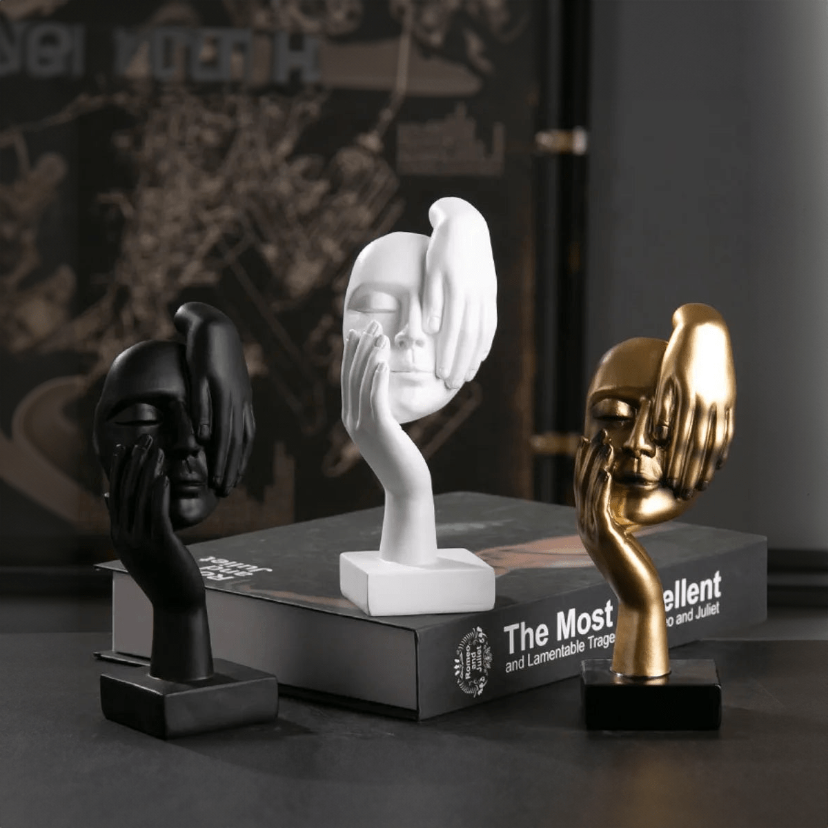 Abstract Face Sculpture Art Decoration - The House Of BLOC