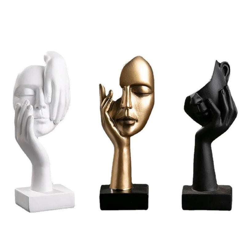 Abstract Face Sculpture Art Decoration - The House Of BLOC