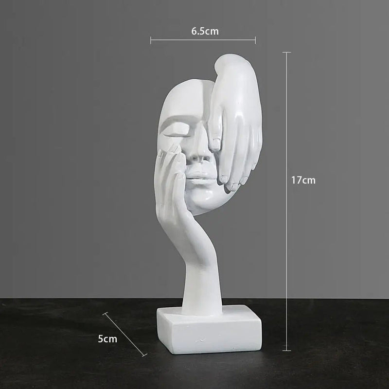 Abstract Face Sculpture Art Decoration - The House Of BLOC