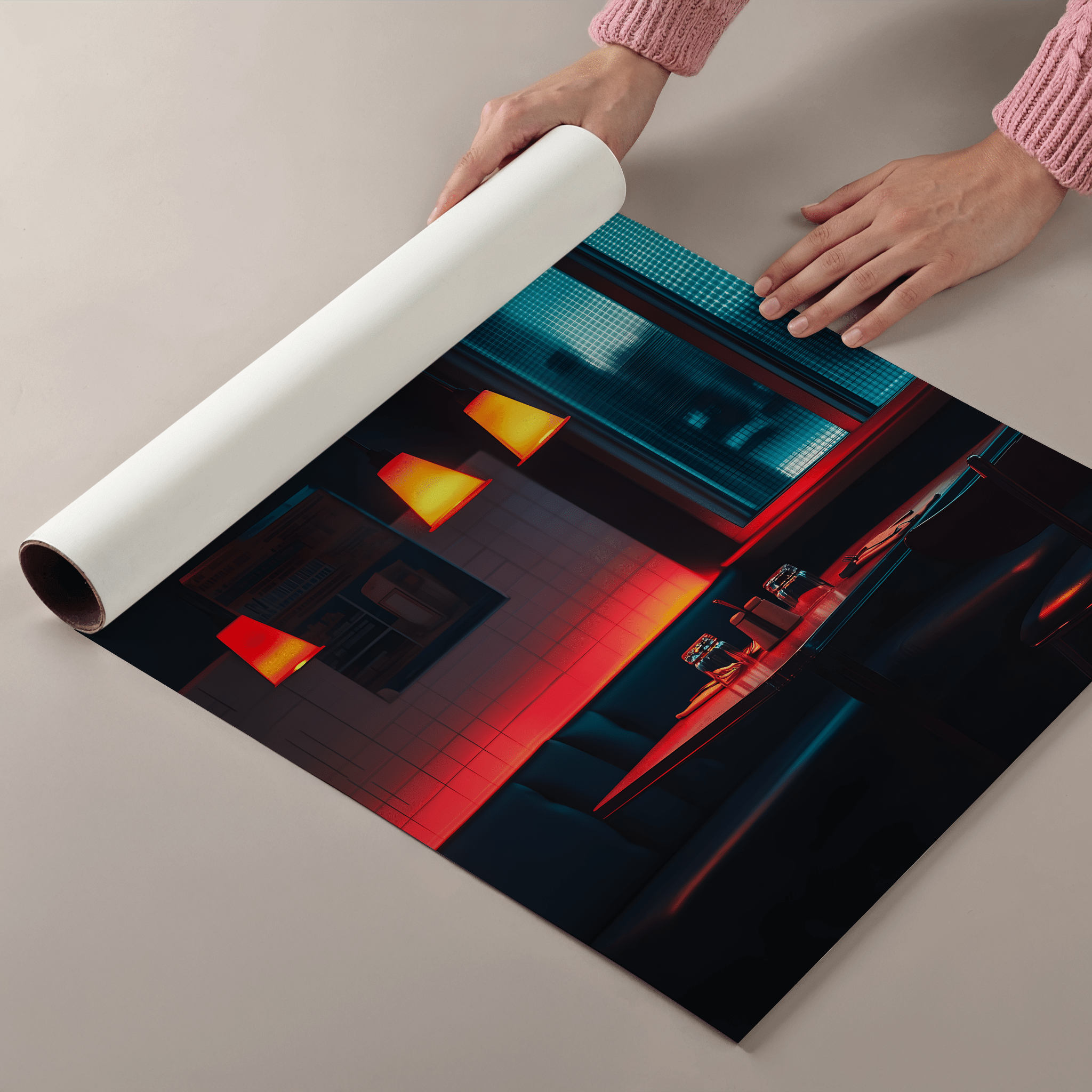 After Hours Glow - Premium Semi - Glossy Poster - The House Of BLOC