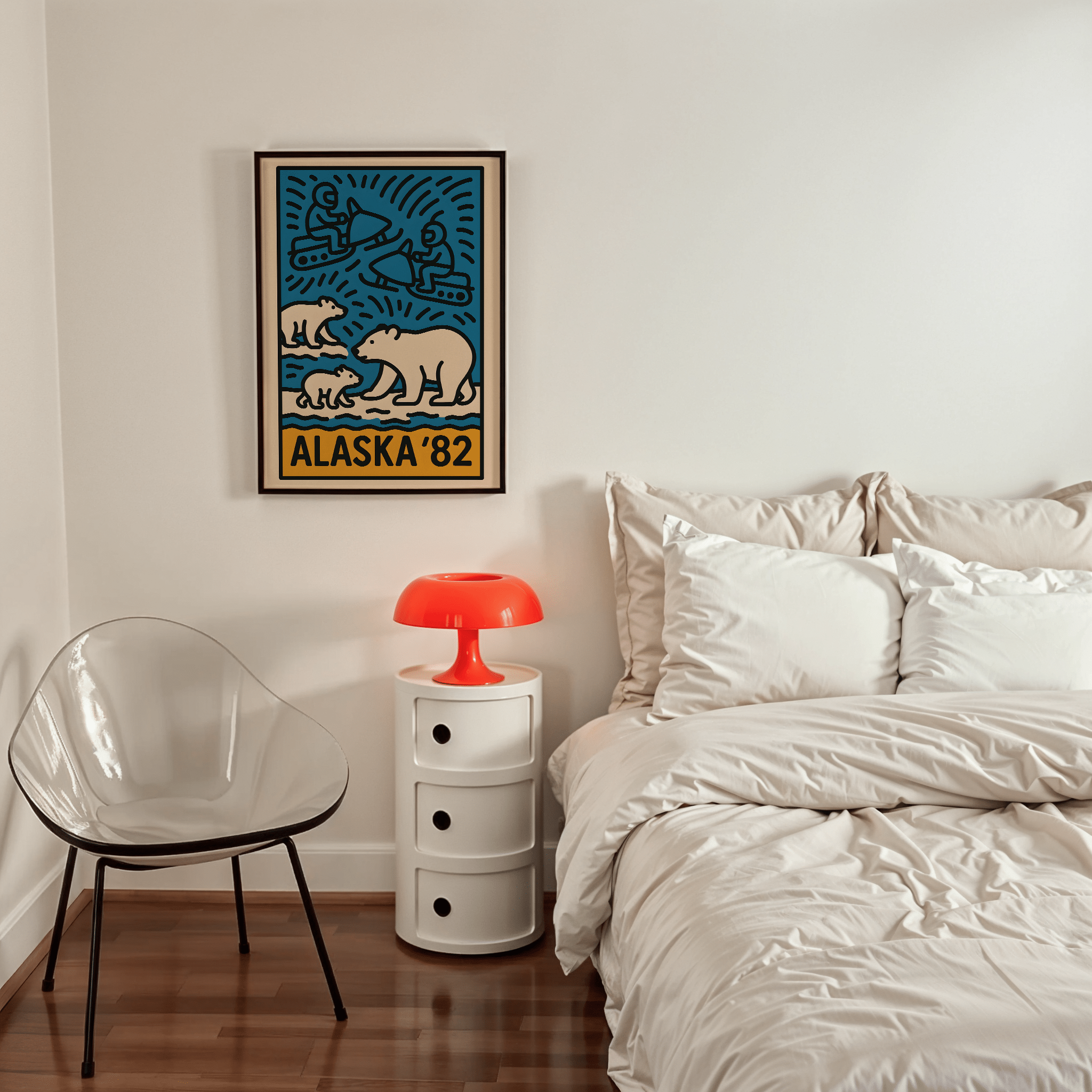 Alaska Poster - Keith Haring Inspired - Premium Semi - Glossy Poster - The House Of BLOC