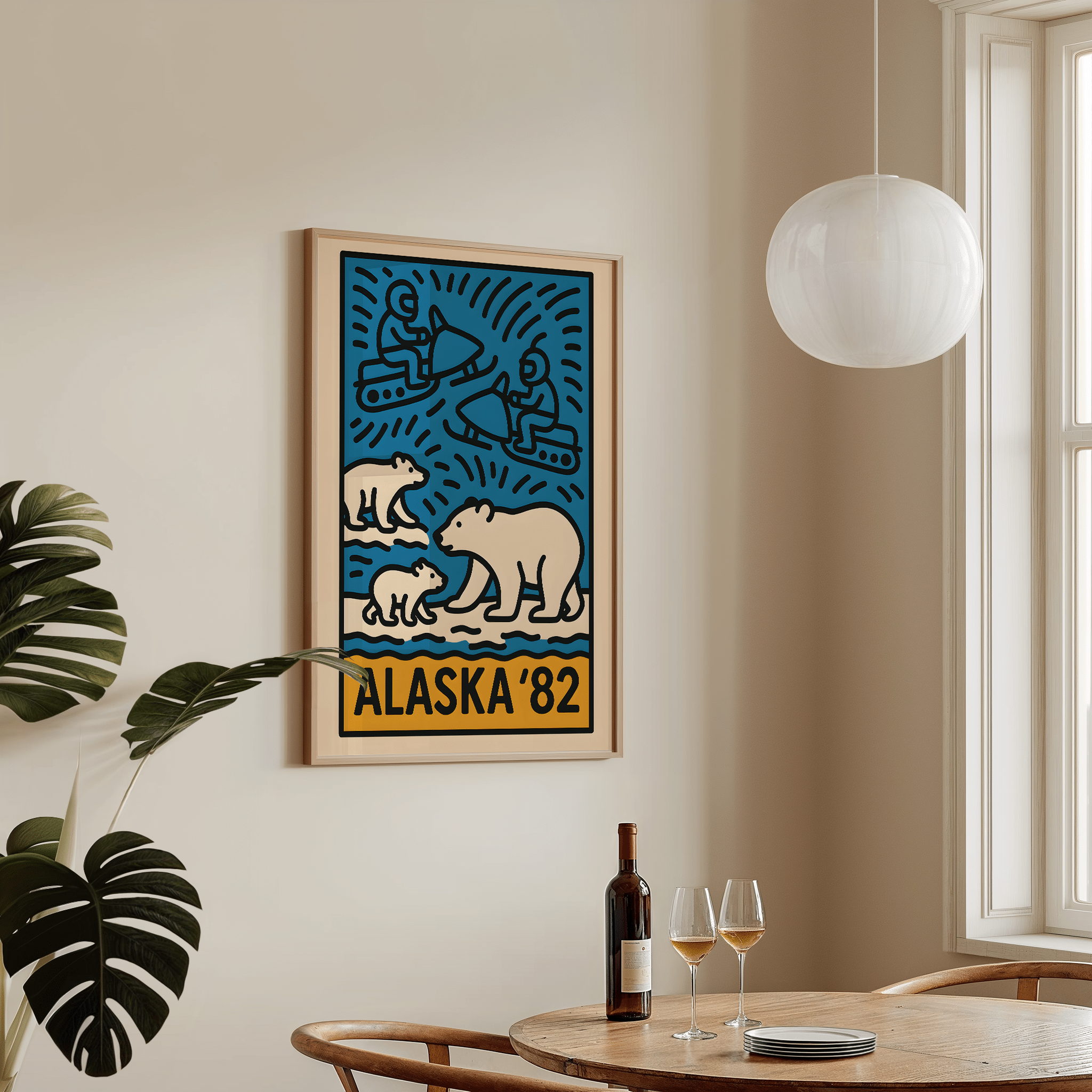 Alaska Poster - Keith Haring Inspired - Premium Semi - Glossy Poster - The House Of BLOC