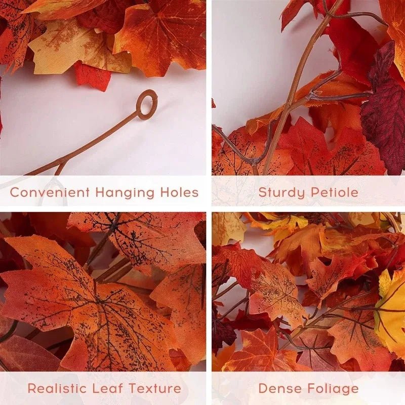 Artificial Autumn Maple Leaf Halloween Garland Decoration - The House Of BLOC