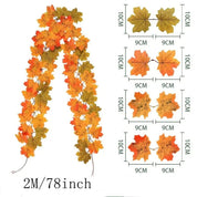Artificial Autumn Maple Leaf Halloween Garland Decoration - The House Of BLOC