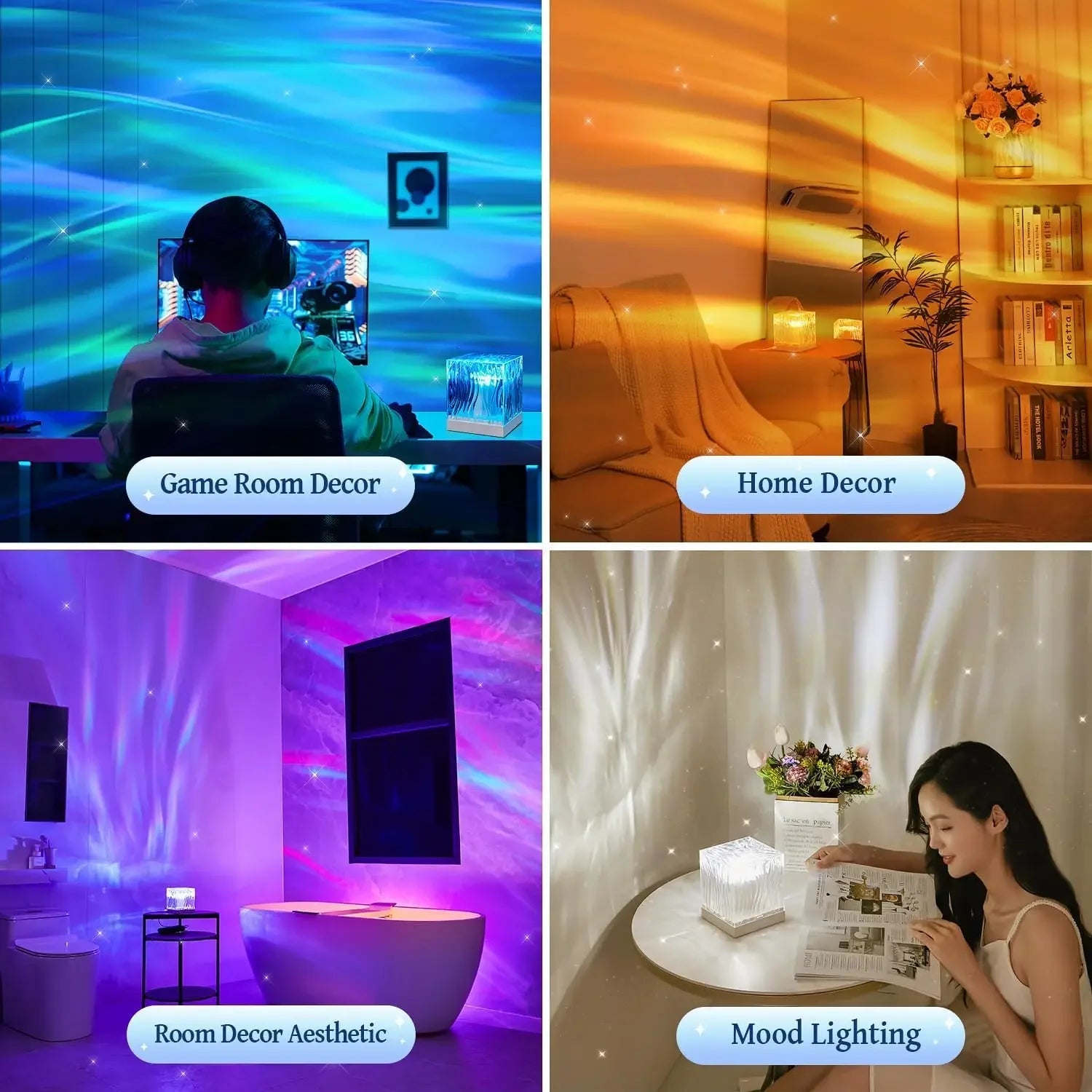 Aurora Water Ripple Projector Night Light - The House Of BLOC