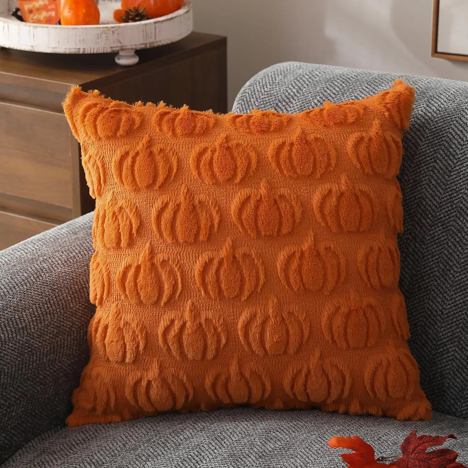 Autumn Colours Inspired Pumpkin Cushion Cover - The House Of BLOC