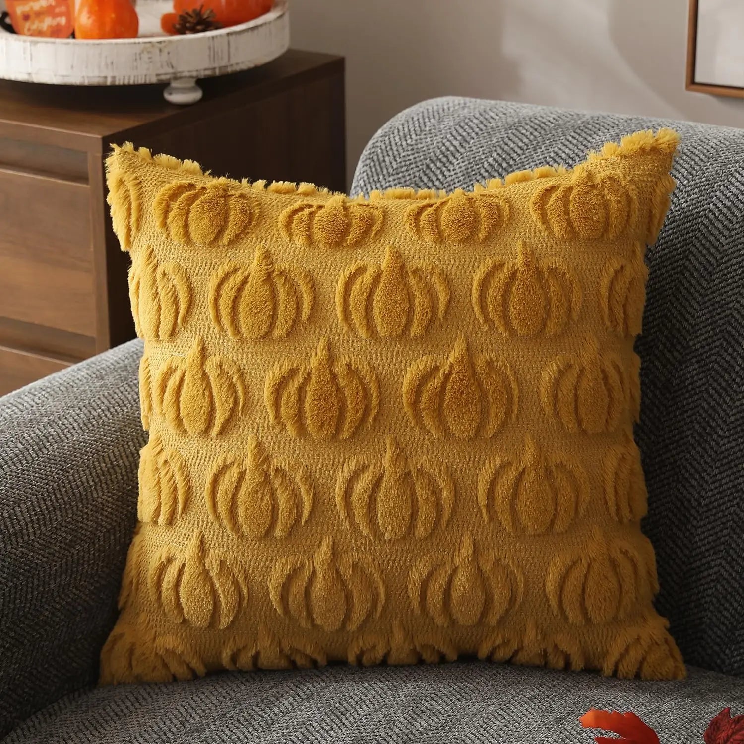 Autumn Colours Inspired Pumpkin Cushion Cover - The House Of BLOC