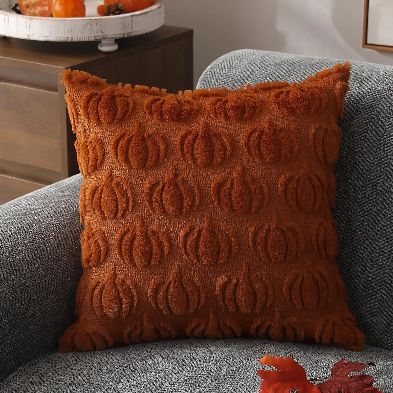 Autumn Colours Inspired Pumpkin Cushion Cover - The House Of BLOC