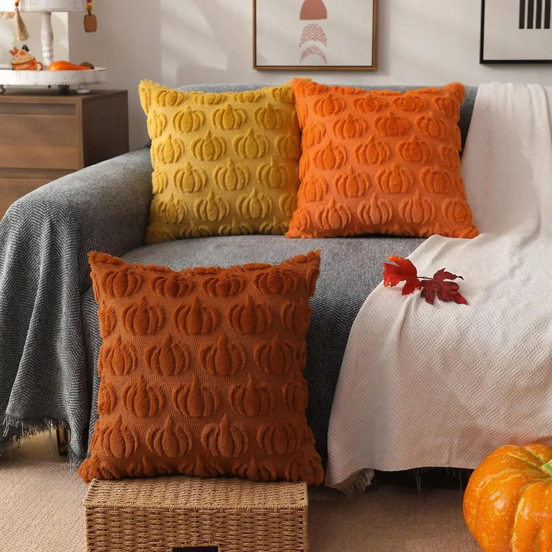 Autumn Colours Inspired Pumpkin Cushion Cover - The House Of BLOC