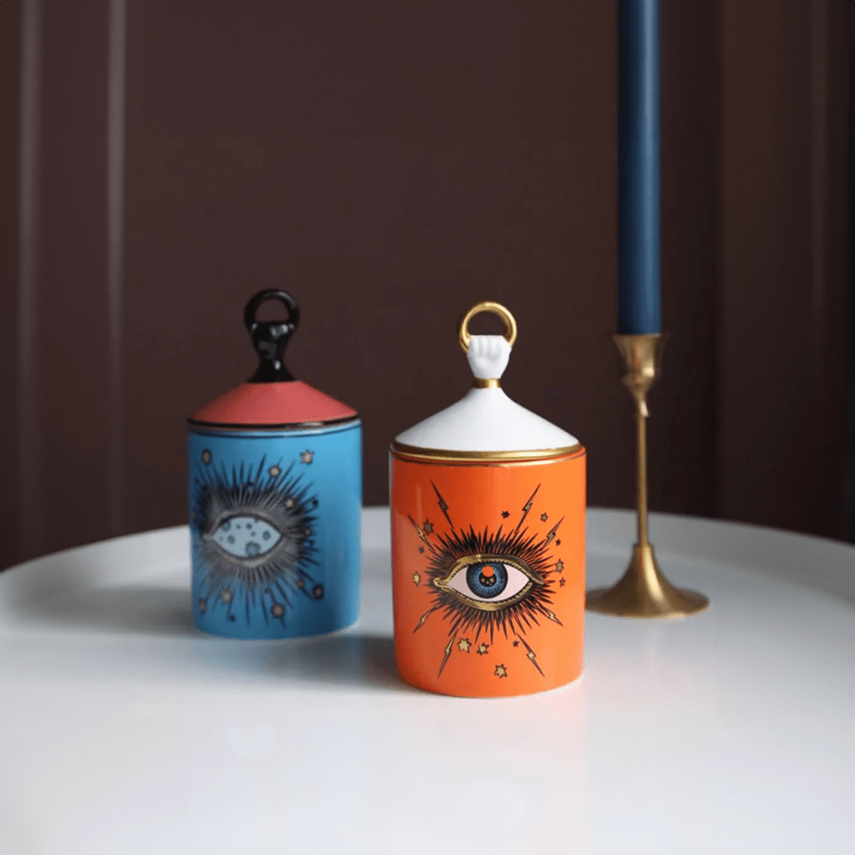 Big Eye Starry Sky Candle Holder With Lid - The House Of BLOC