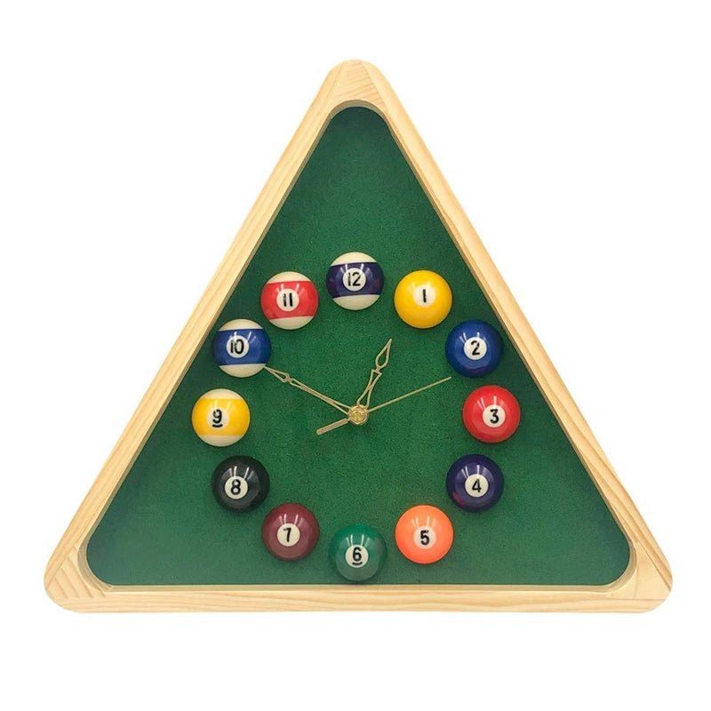 Billiard Quartz Clock with Solid Wood Frame - The House Of BLOC