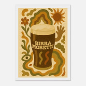 Birra Moretti Drink Illustration Poster - Premium Semi - Glossy Poster - Mounted Framed Poster - The House Of BLOC