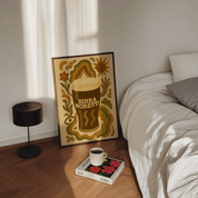 Birra Moretti Drink Illustration Poster - Premium Semi - Glossy Poster - Mounted Framed Poster - The House Of BLOC