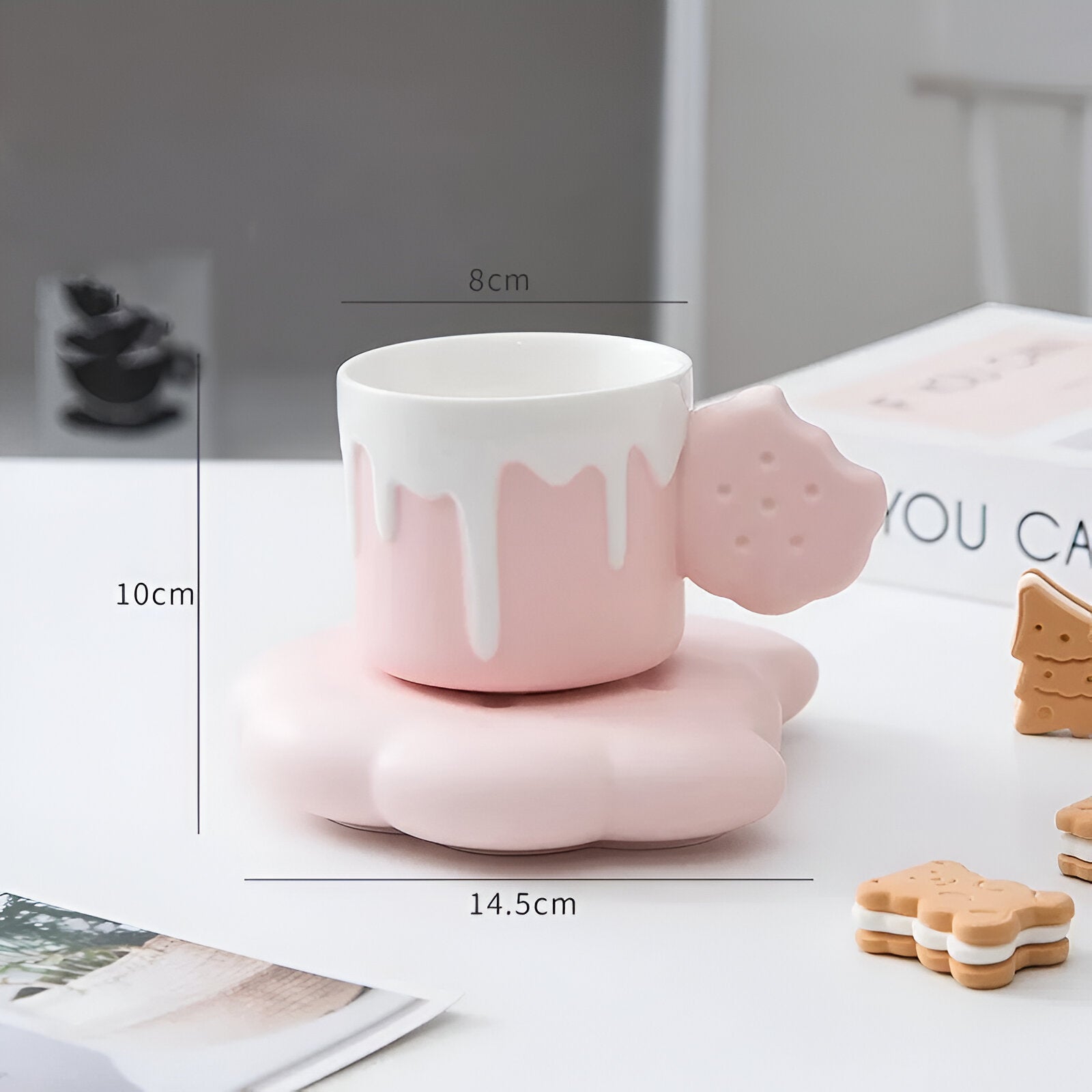 Biscuit Design Coffee Mug With Matching Tray - The House Of BLOC