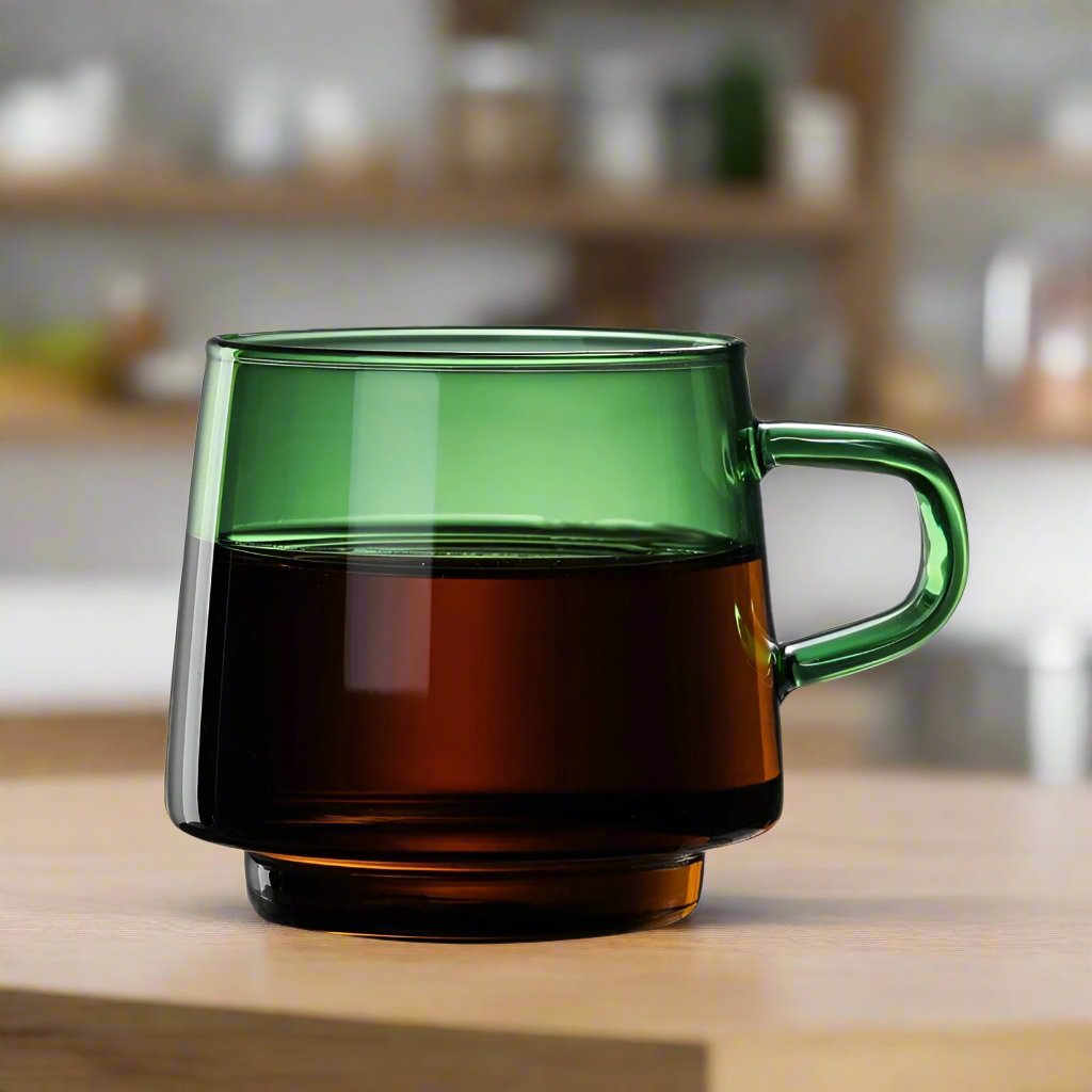 Borosilicate Colourful Glass Coffee Mug - The House Of BLOC