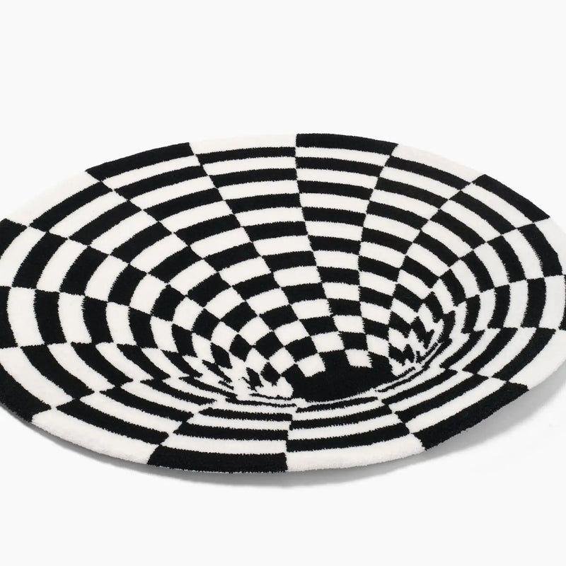 Bottomless Geometric Checkerboard Rug - The House Of BLOC