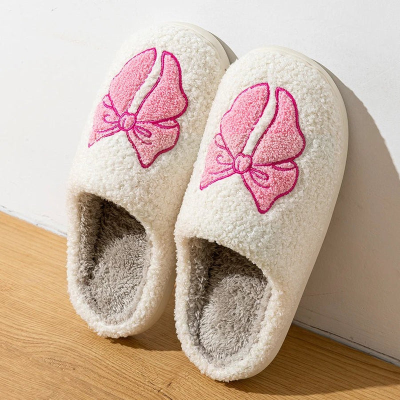 Bow Design Home Slippers - The House Of BLOC