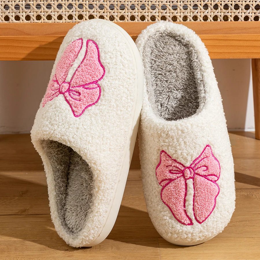 Bow Design Home Slippers - The House Of BLOC