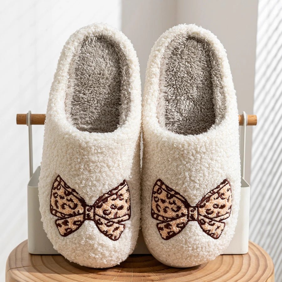 Bow Design Home Slippers - The House Of BLOC