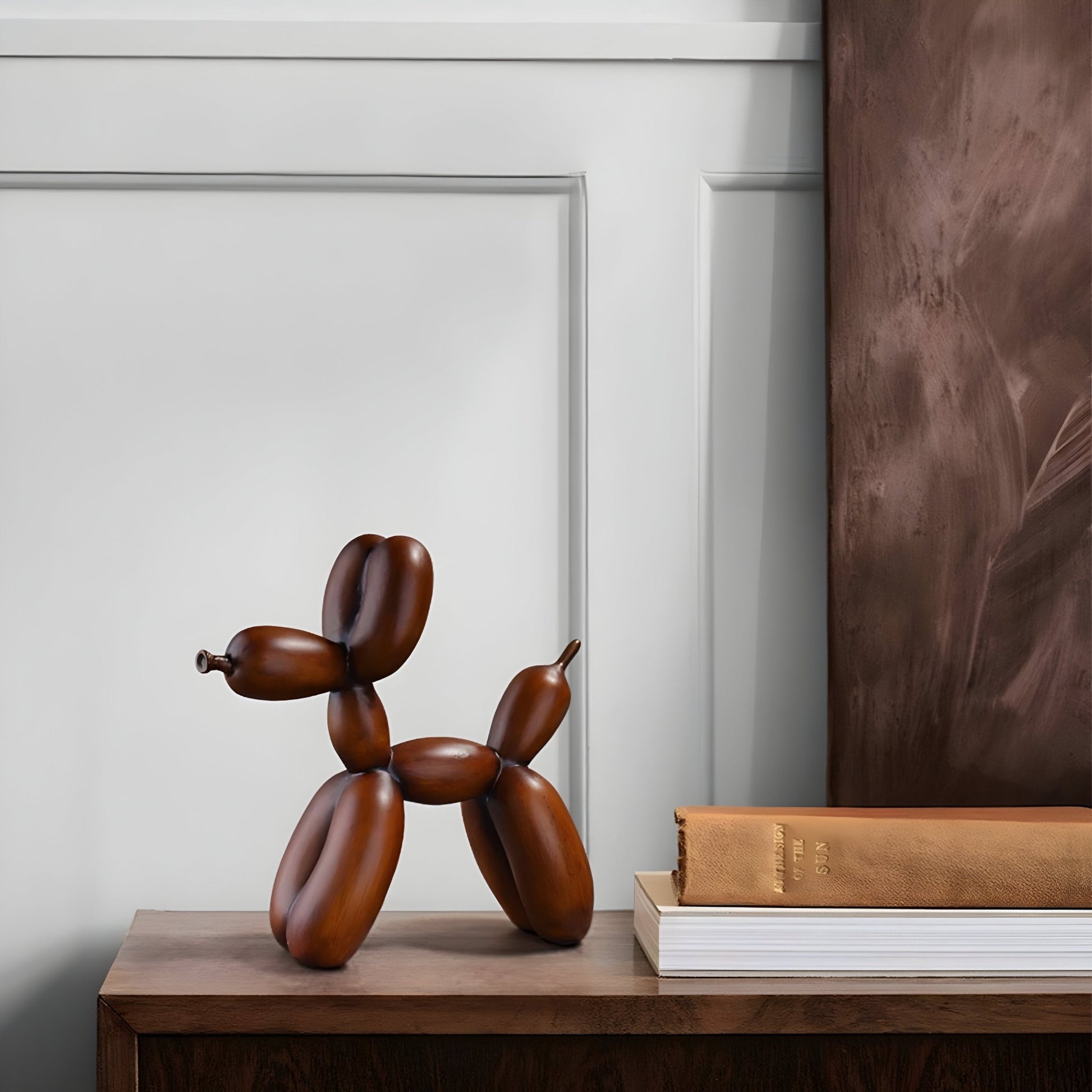 Brown Resin Balloon Dog Desk Ornament - The House Of BLOC