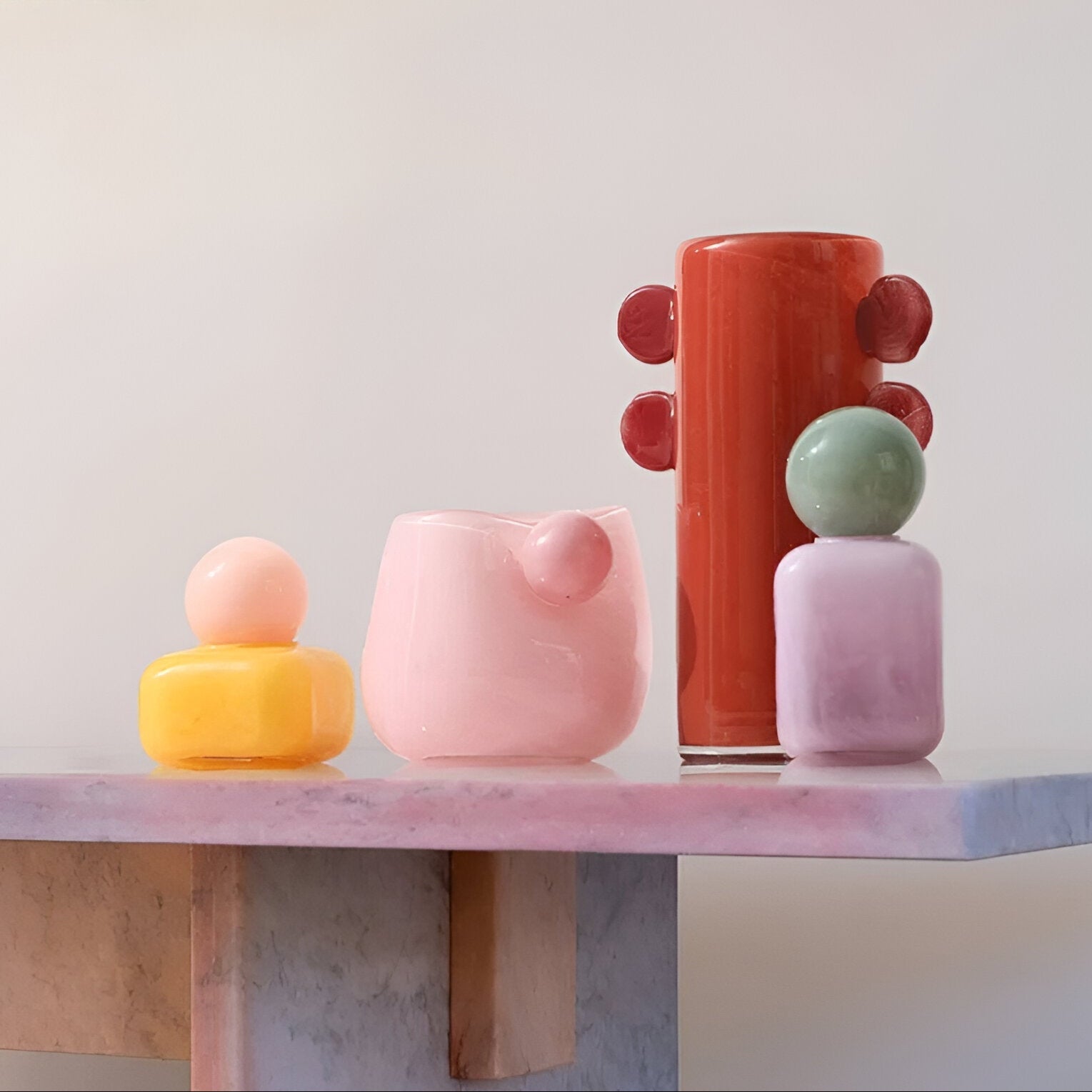 Candy Colour Abstract Glass Vase - The House Of BLOC
