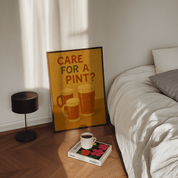 Care For A Pint Poster - Premium Semi - Glossy Poster - The House Of BLOC