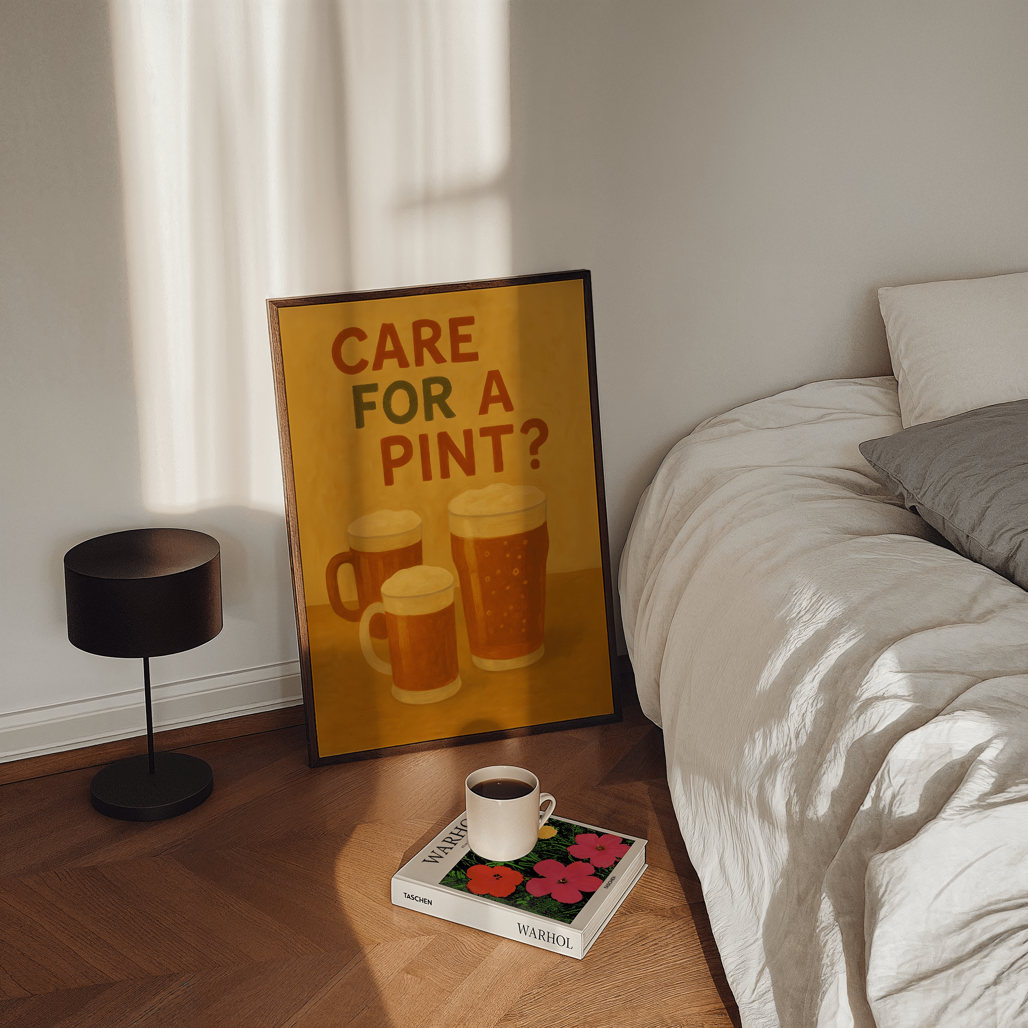 Care For A Pint Poster - Premium Semi - Glossy Poster - The House Of BLOC