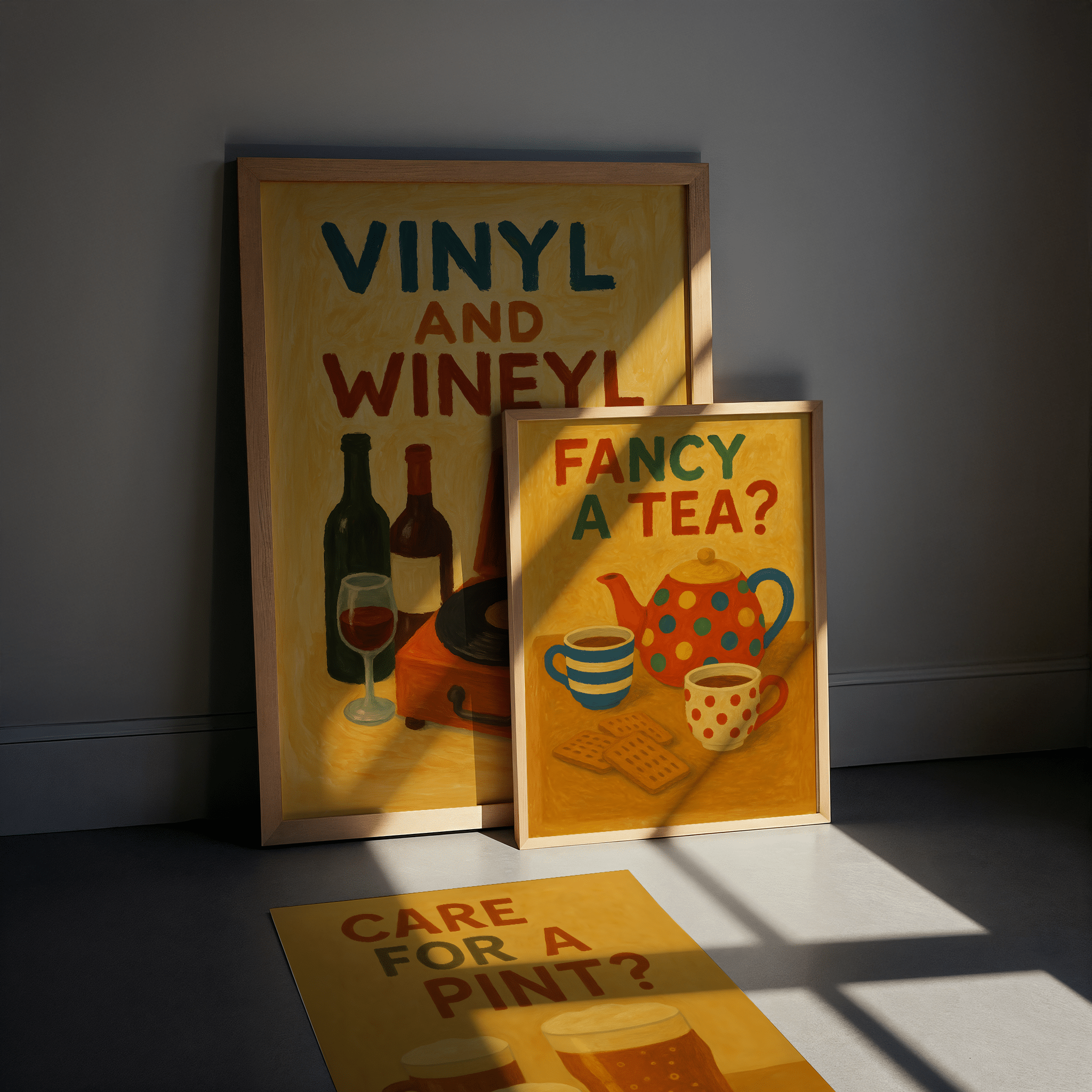 Care For A Pint Poster - Premium Semi - Glossy Poster - The House Of BLOC