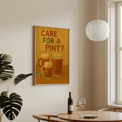 Care For A Pint Poster - Premium Semi - Glossy Poster - The House Of BLOC