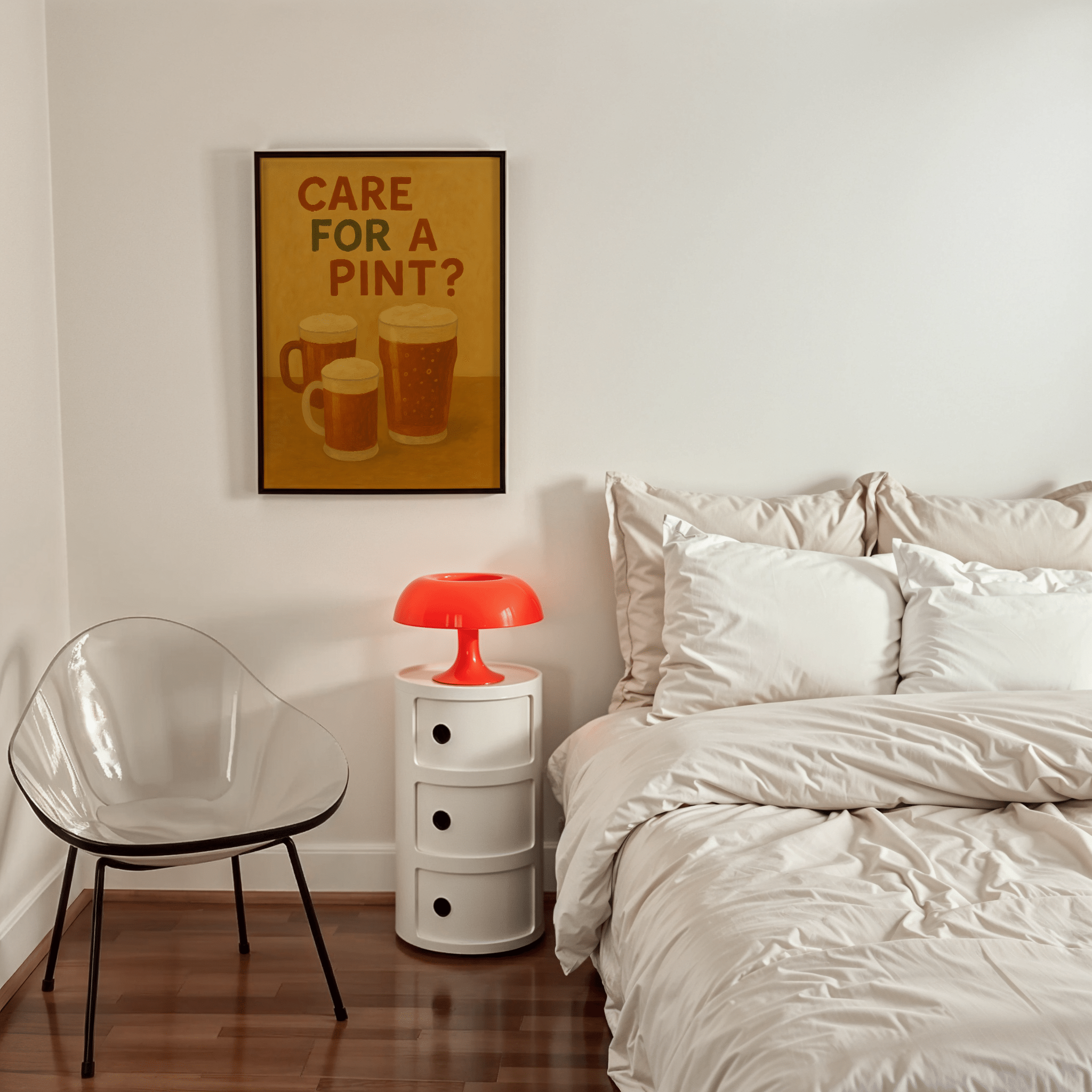 Care For A Pint Poster - Premium Semi - Glossy Poster - The House Of BLOC
