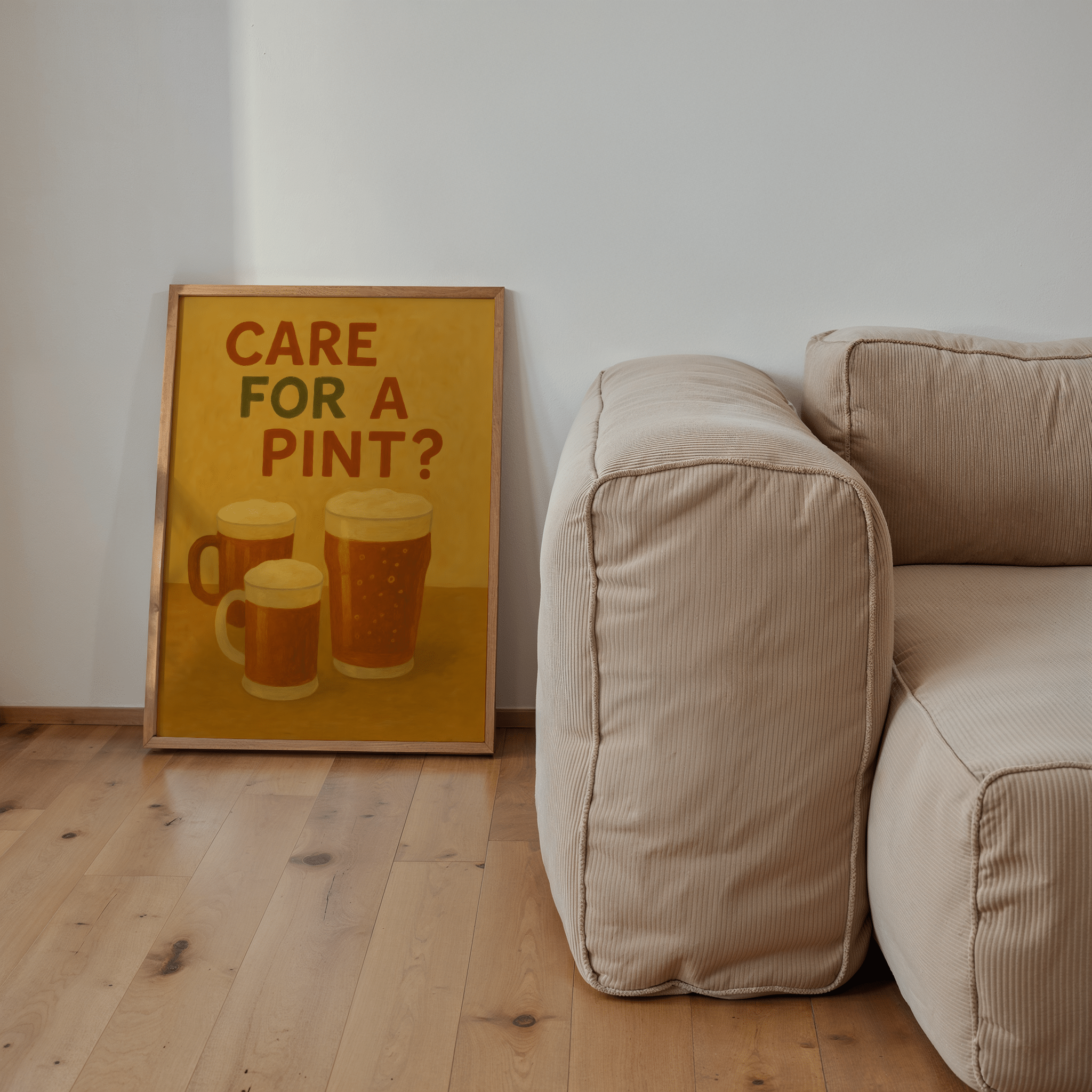 Care For A Pint Poster - Premium Semi - Glossy Poster - The House Of BLOC