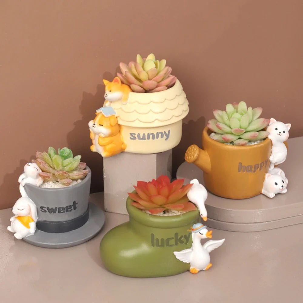 Cartoon Animal Succulent Flowerpot - The House Of BLOC