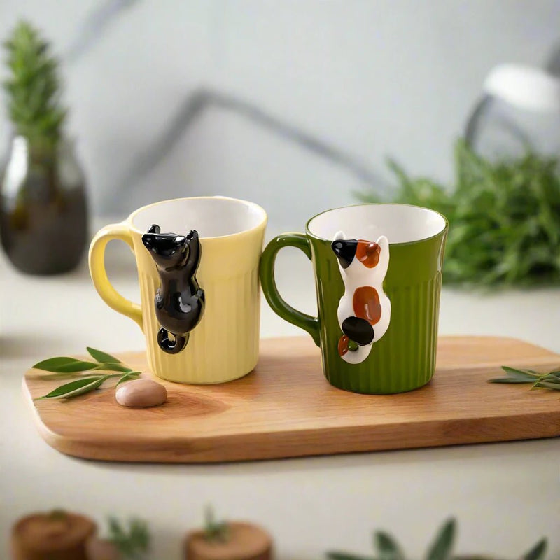 Cartoon Ceramic Cat Mug - The House Of BLOC