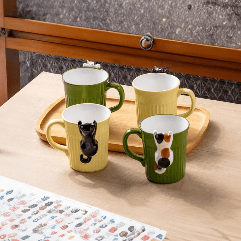 Cartoon Ceramic Cat Mug - The House Of BLOC