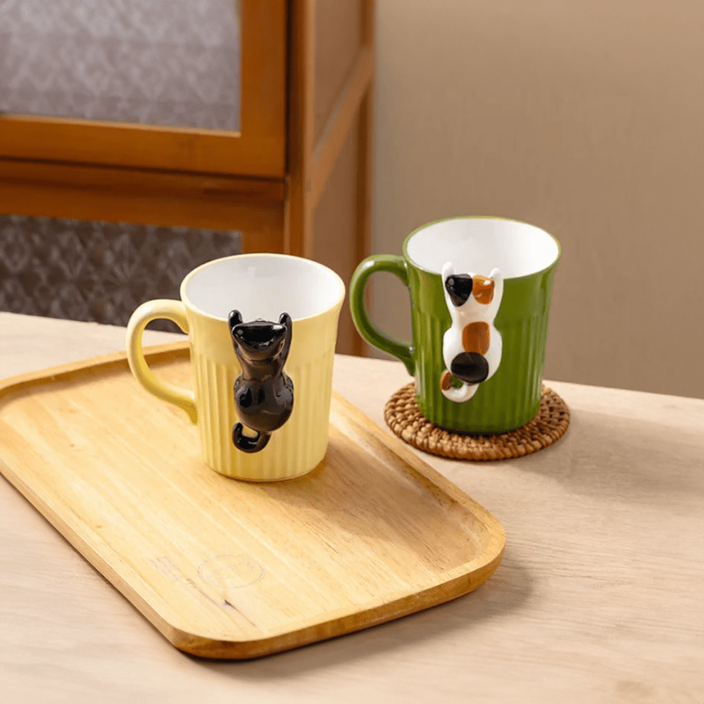 Cartoon Ceramic Cat Mug - The House Of BLOC