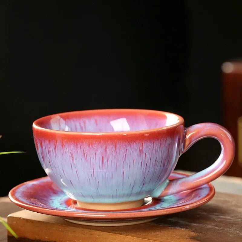 Ceramic Chinese Breakfast Coffee Cup and Saucer Set - The House Of BLOC