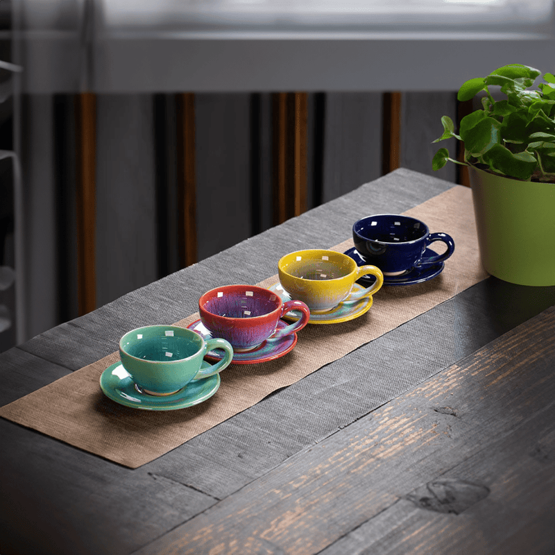 Ceramic Chinese Breakfast Coffee Cup and Saucer Set - The House Of BLOC