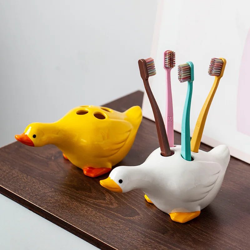 Ceramic Duck Toothbrush Holder - The House Of BLOC