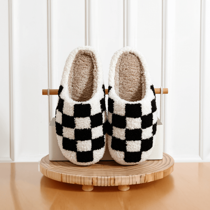 Checked Home Slippers - The House Of BLOC