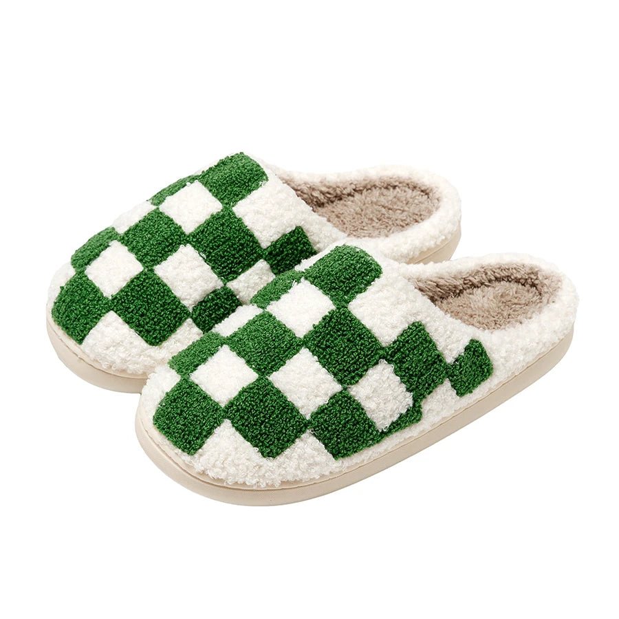 Checked Home Slippers - The House Of BLOC